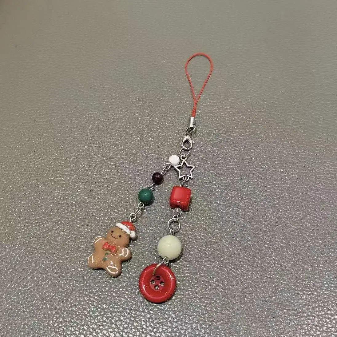 Cute Christmas Phone Chain Pendant Wrist Strap Anti-lost Lanyard Festival For iPhone Decorative Strap Bracelet Phone Accessories