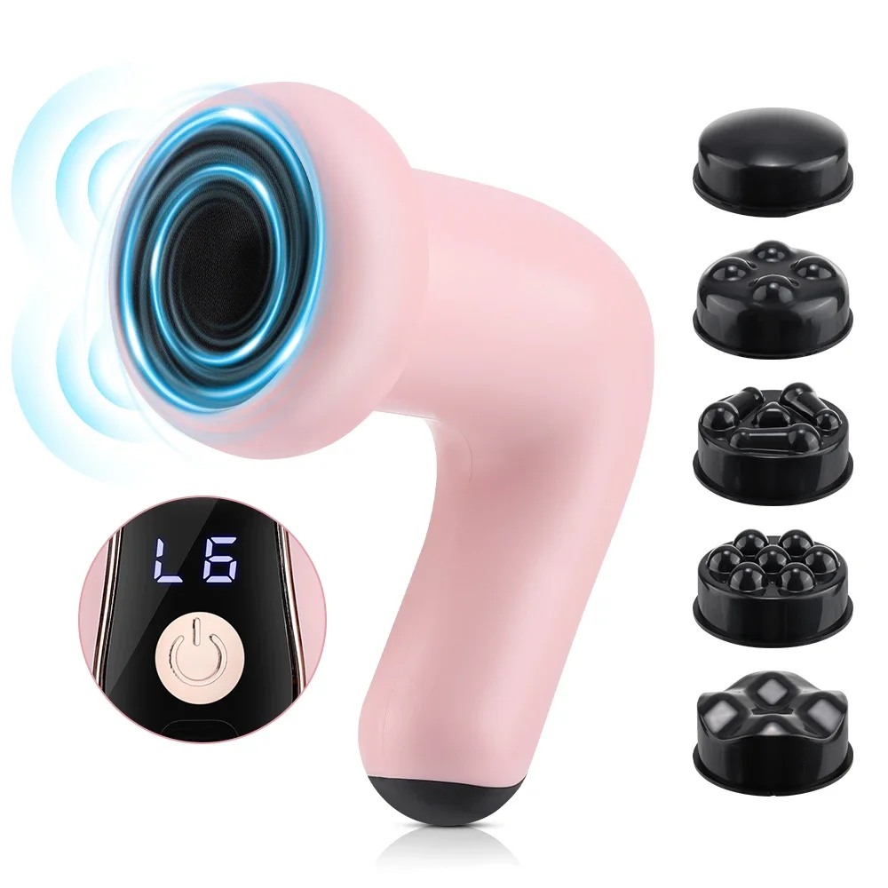 

Портативный антицеллюлитный массажер для тела: перкуссионный пистолет для глубокого массажа шеи, талии, плеч, сжигания жира и коррекции фигуры