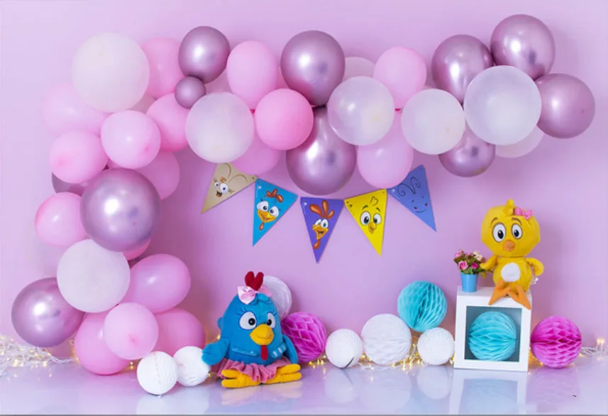 Farm Chicken Galinha Pintadinha Backdrop Kids Birthday Background Polyester Vinyl Photography Banner Decoration Props