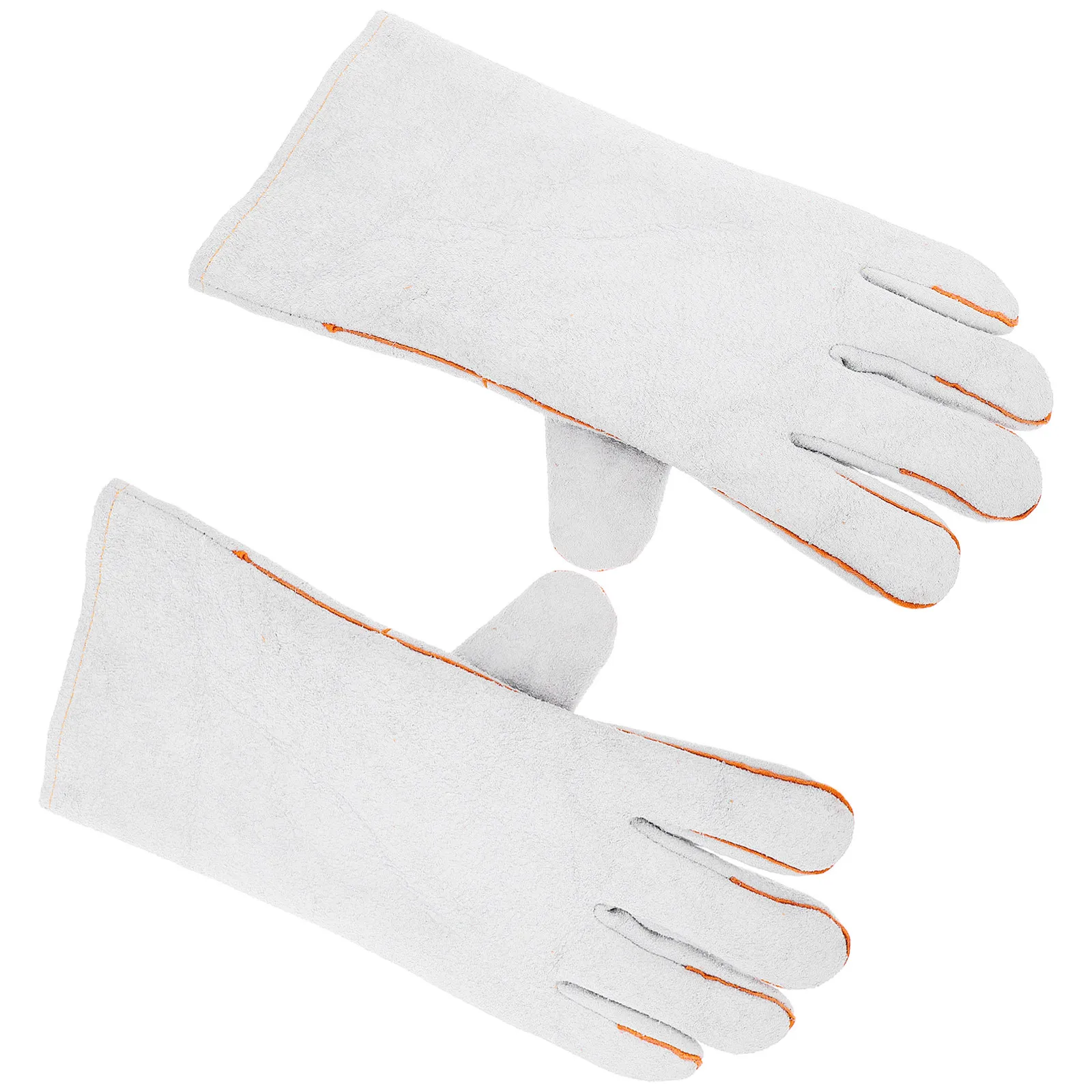 

1 Pair Welding Gloves Men Work Heat Resistant Cowhide Long Welding Worker Gloves Protective Household Accessories Small Size
