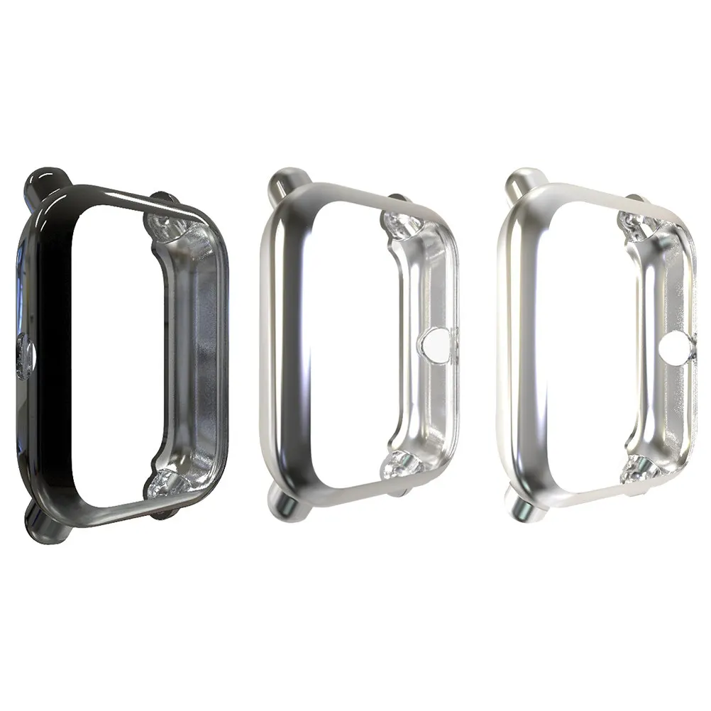 3Pcs Sturdy Tpu Watch Case Cover Full Front Back Side Protection Anti Collision Scratch Proof Smartwatch Protective Shell