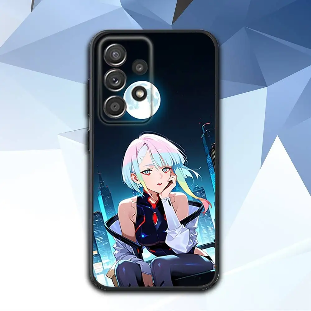 L-Lucy Game c-cyberpunk coque de téléphone pour Samsung S 25,24,23,22,30,21,10,9,Ultra,Plus,Lite,FE,4,5 G coque noire souple