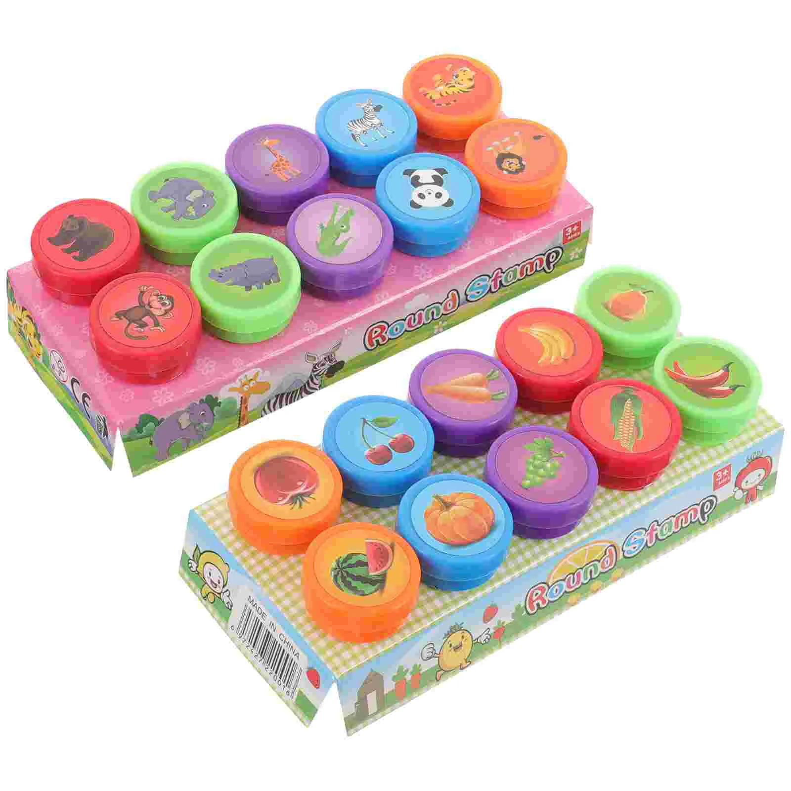 20 Pcs Stamper Kid Cute Student Toddler Toys Basket Set Animal Funny Child Kids