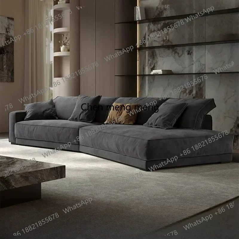 X188 Fabric sofa Italian minimalist arc combination large corner sofa living room matte cloth