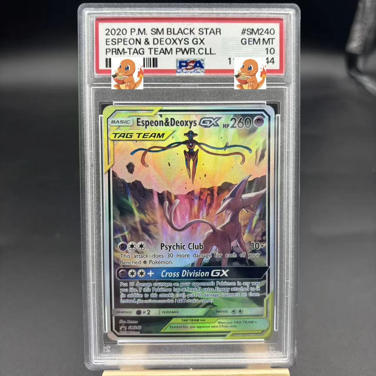 Diy 1 teile/satz Pokemon PTCG Psa Espeon & Deoxys GX Selbst Control Sammeln Unterschrift Trading Flash Karte Anime Cartoon Geschenk