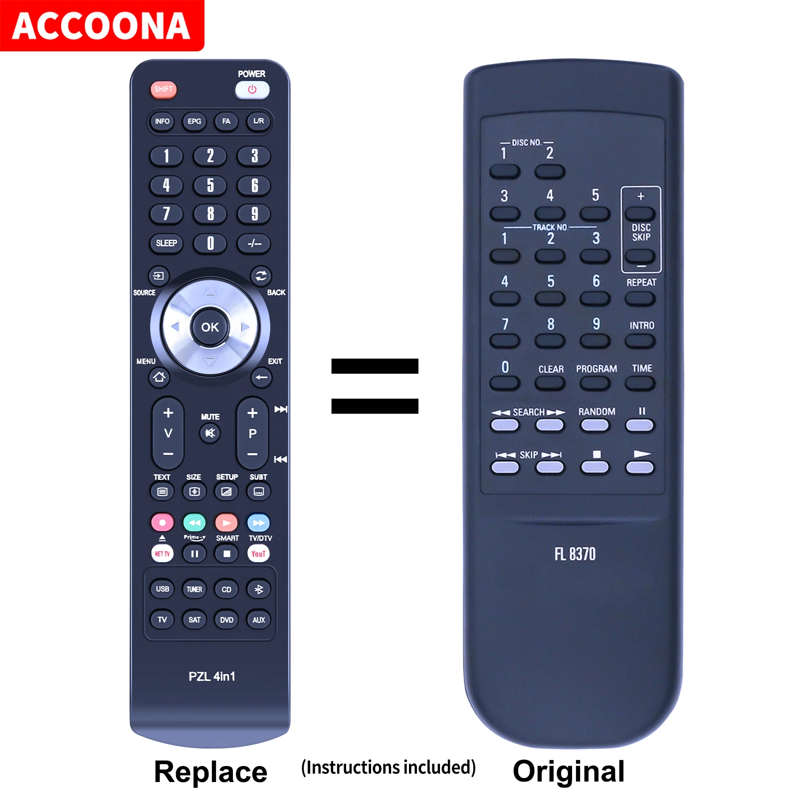 Remote control for Harman Kardon FL8300 FL8400 FL 8370 FL 8380 FL 8350 RC