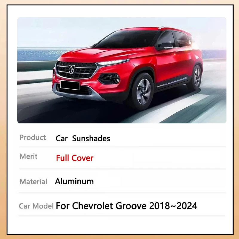 For Chevrolet Groove Baojun 510 CN180S 2018~2024 With skylight Full Cover Sunshades Sun Protection Windshields Side Window Visor