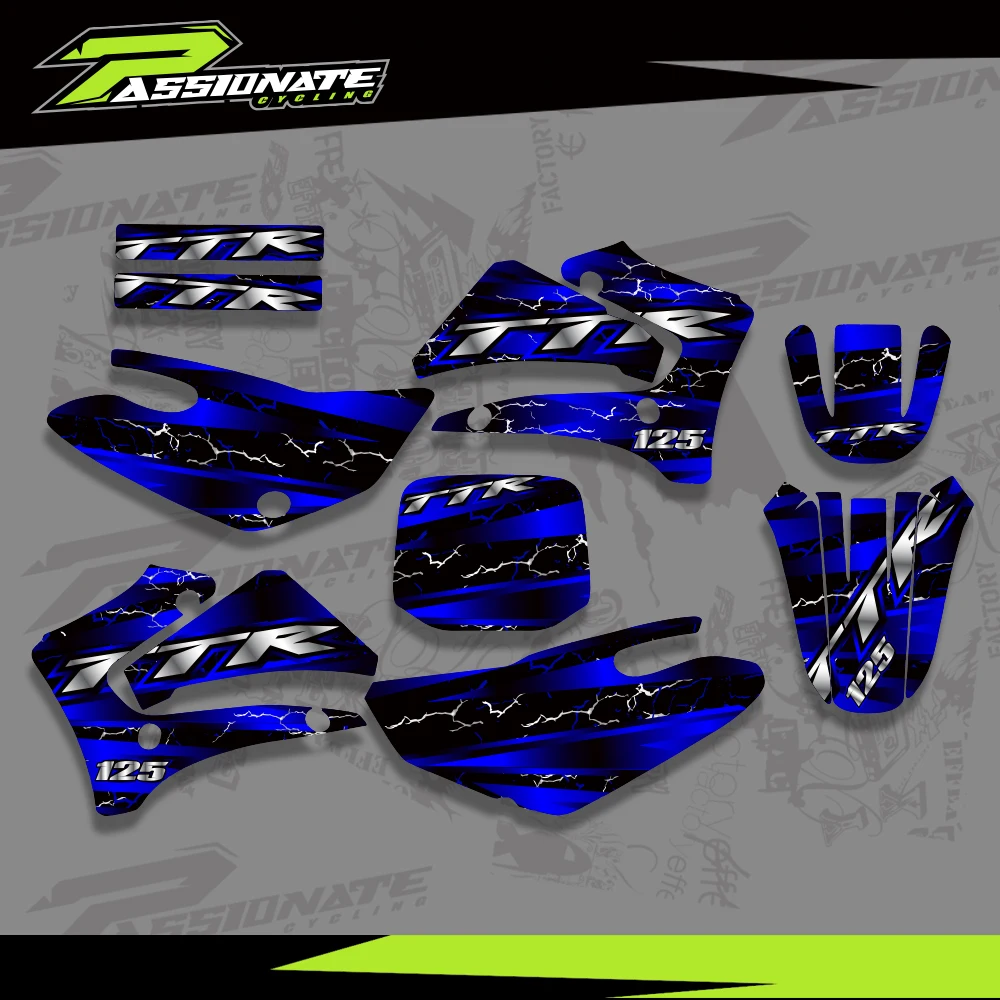 

For YAMAHA TTR 125 TTR125 2000 2001 2002 2003 2004 2005 2006 2007 Full Graphics Decals Stickers Motorcycle Background Cus
