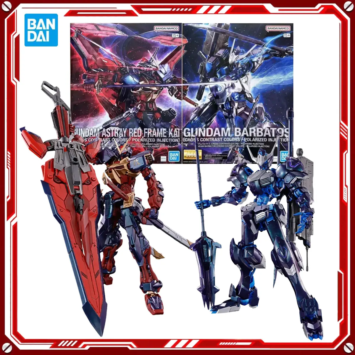 Bandai Genuine Anime Model Kits Gundam Astray Red Frame Kai Gundam Barbatos Toy MG 1/100 Action Figure Assembly Model Gift Kids