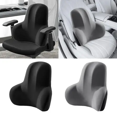 메모리폼 허리 쿠션, 자동차/사무실/게임용 의자 및 산후 허리 지지 다기능 통증 완화 베개