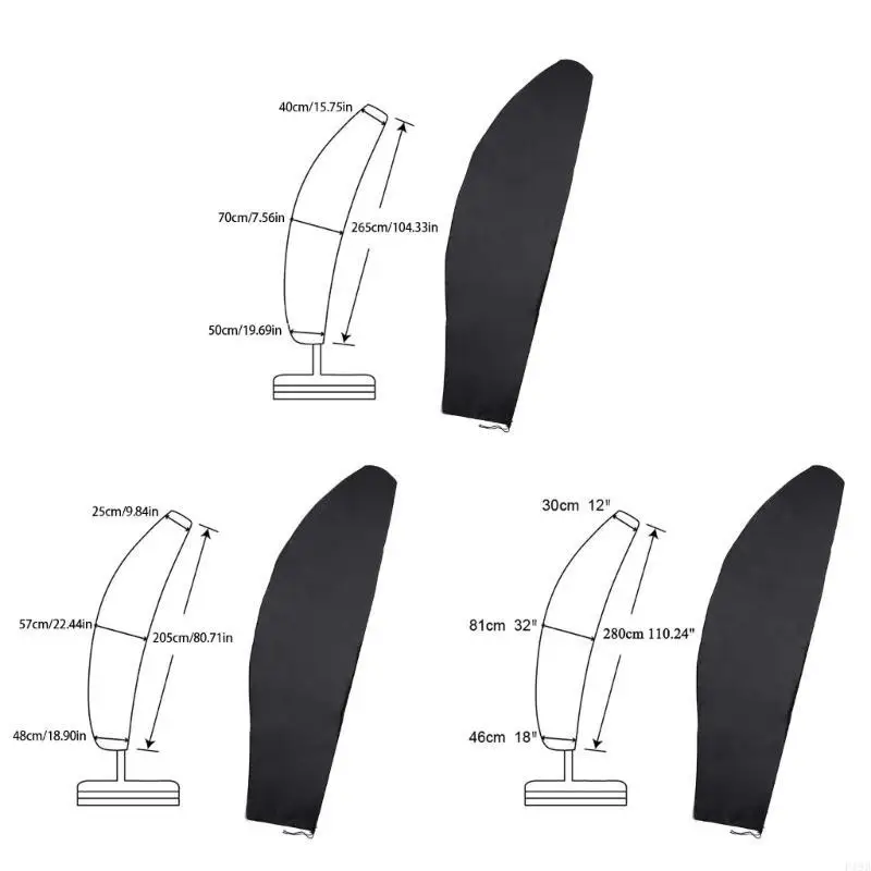 F19B Waterproof Patios Umbrella for All Weather Conditions Large Size Covering