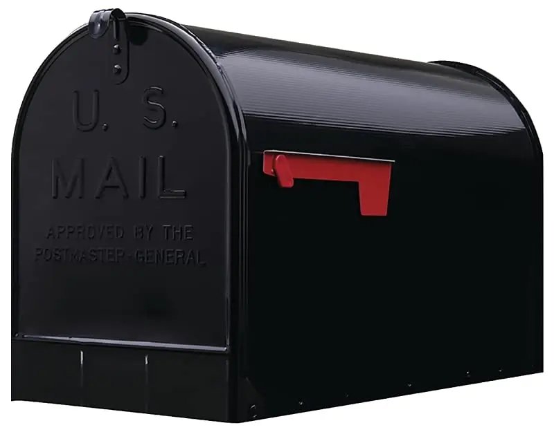 

Extra Large Galvanized Steel Rural Mailbox Powder Coated 3175 cu-in 15x11.7x24.8 in Black Custom