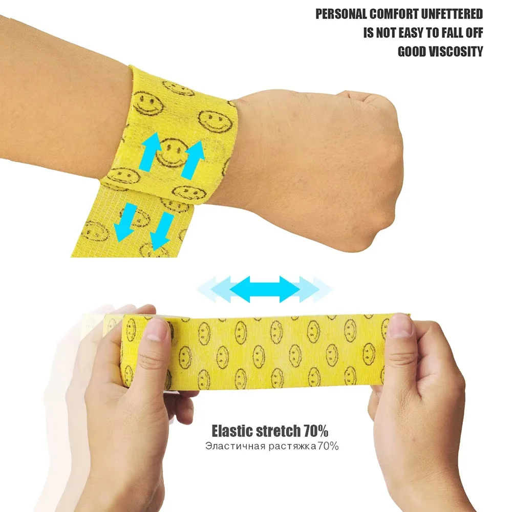 Haustier Hund Katze Medizinische Atmungsaktive Elastische Bandage Vlies Haustier Selbst Haftende Wunde Outdoor Versenkbare Sport Band Hund Zubehör – Detail 4