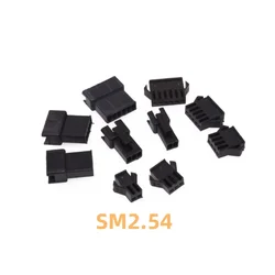 50PCS JST SM Connector Plug Pitch 2.54MM Female Housing Male Housing SM-2P SM-2R JST SM2.54 2/3/4/5/6/7/8 P Pin