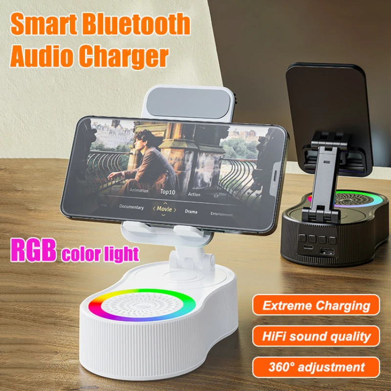 

Free Angle Adjustment Bluetooth Speaker Cell Phone Audio Holder Mini High Quality Diaphragm Unit 360 Rotation