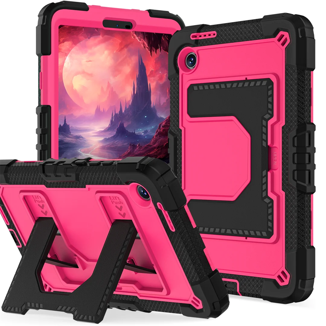 

Shockproof Case 2025 New for Samsung Tab A11 A9 SM-115N 8.7inch Multi Angle Stand 3 Layers Rugged Mil Grade Drop Protection
