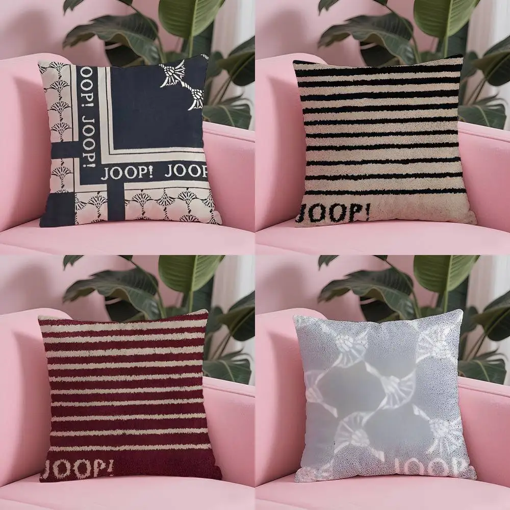 

Fashion Luxuny J-Joops Cool Pillow Case Anti-dustmite Pillowcase Invisible zipper silky short plush Sofa cushion cover