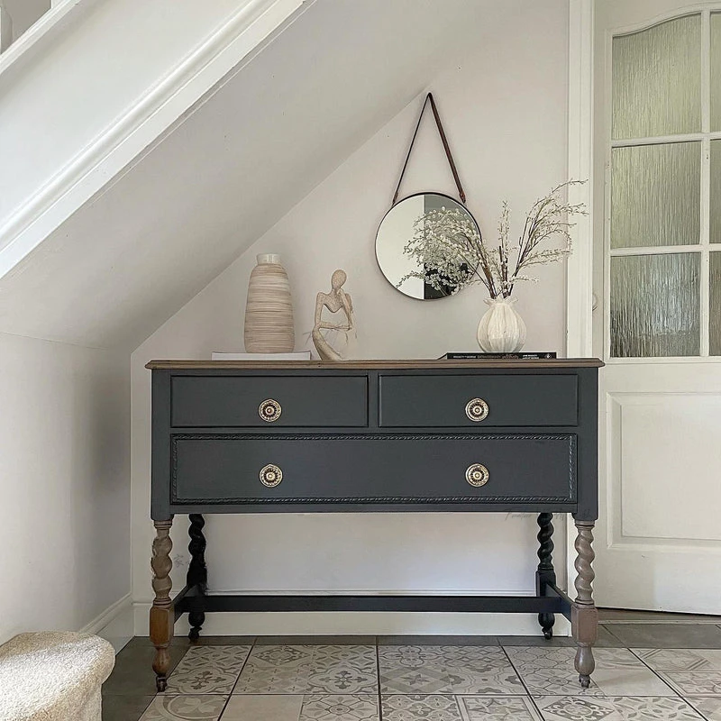 

Vintage solid wood sideboard light luxury small storage