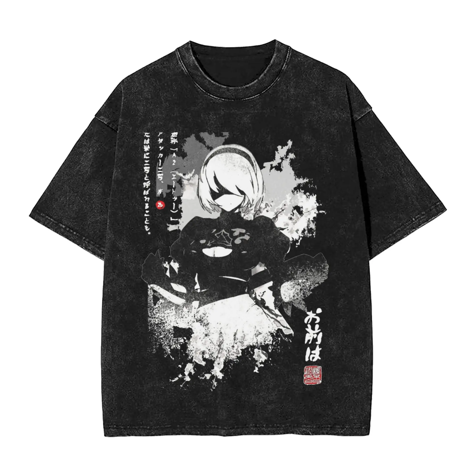 Camisetas Nier Automatas para hombre, camisetas de playa Y2K, camiseta Retro de manga corta con cuello redondo, camiseta con estampado de ocio barata