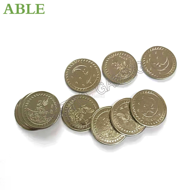 

100pcs Per Bag Arcade Style Gaming Coin Tokens 25*1.85mm Stainless Steel Tokens for Arcade MAME Amusement Machine Cabinet