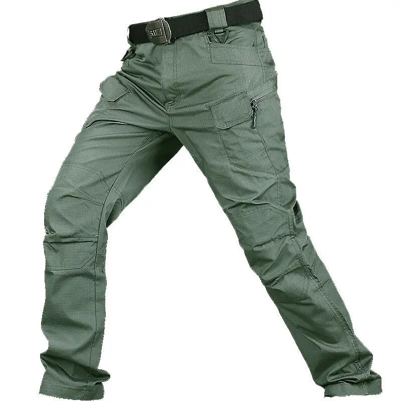 Wearable in Four Seasons Man Outdoors Dungarees Many Pocket Solid Color Training Pants Popularity Multifunctional Tactical Pants