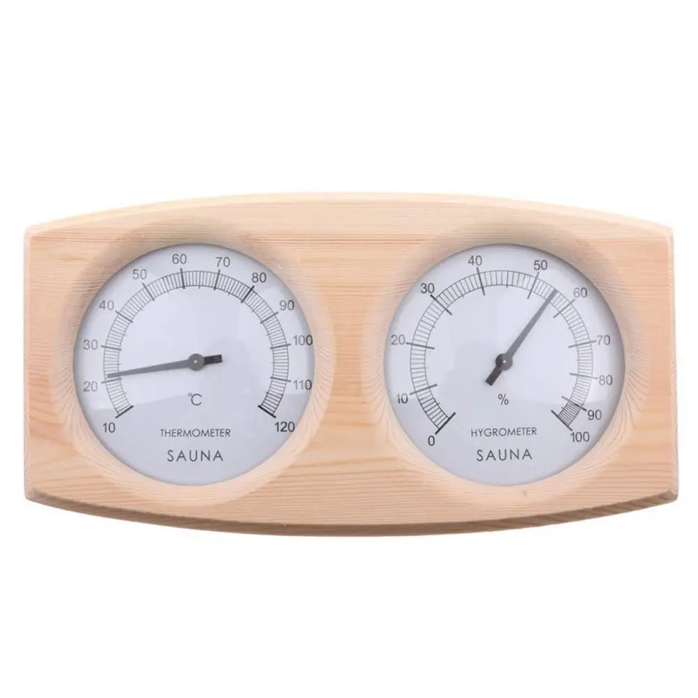 Hygrometer Thermometer Temperature Humidity Meter 2 in 1 Sauna Room Wooden Steam