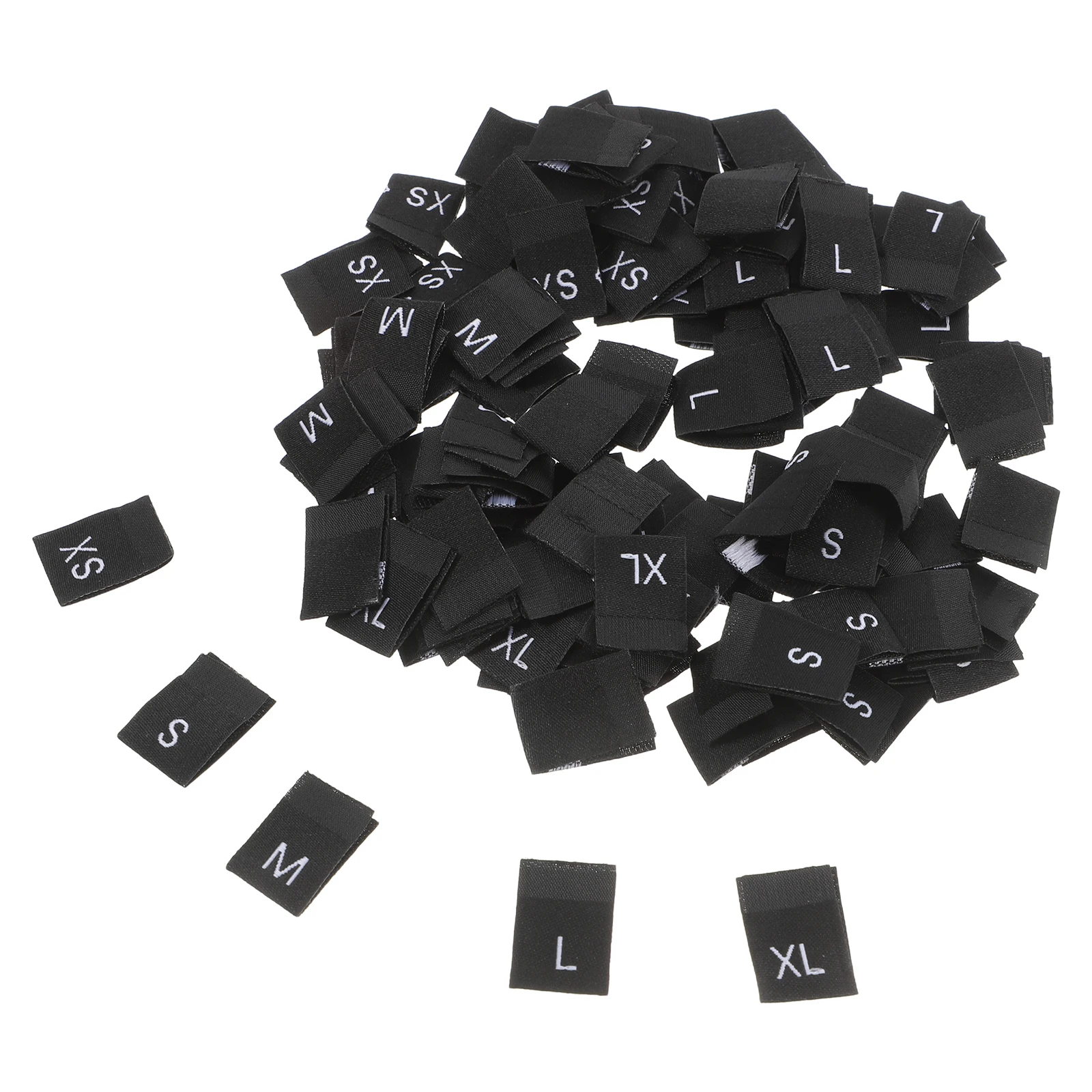 

500 Pcs Clothing Woven Label Fabric Size Tags Labels Accessories Clothes Sewing Sizes