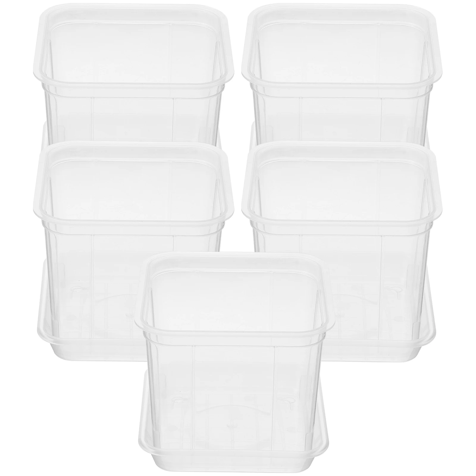 

1Set Simple Planters Strong Flexible Plastic Pots for Home Garden Decoration Orchid Pot Plastic Plant Pots