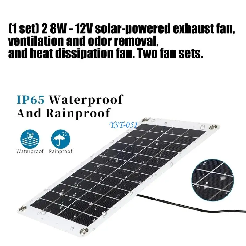 

E15A Quiet Running 8W 12V Photovoltaic Ventilation Fan with Simple Easyly Assembly