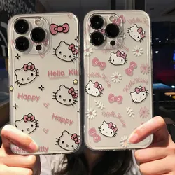 Sanrio Hello Kitty KT Head Bow Case For Honor 90 Lite X9A X9B X8B X7B Nova 5T 3i 7SE Huawei P40 Lite 30 Pro Cover Silicone Capa