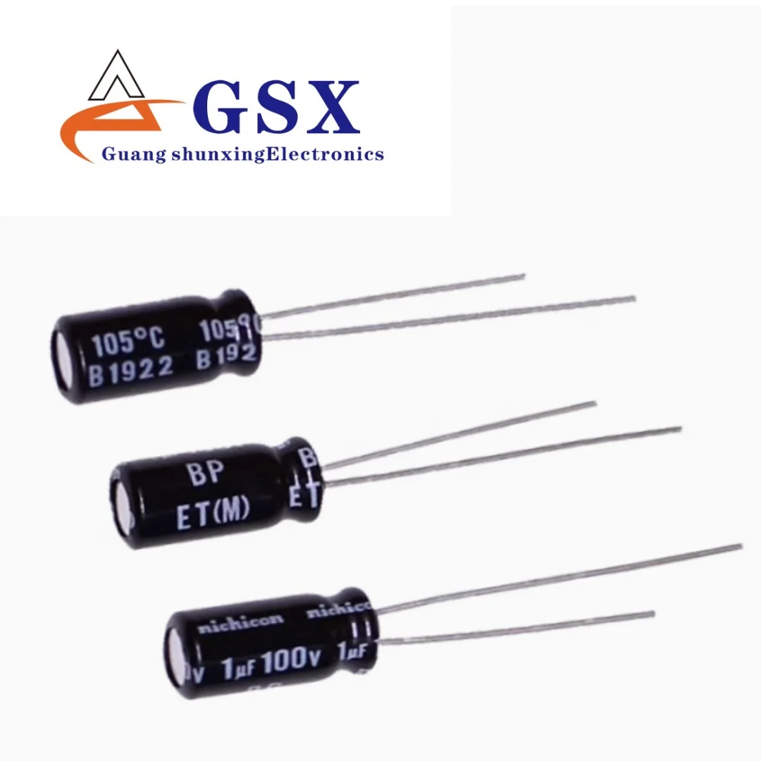 

1UF 100V imported aluminum electrolytic capacitor 100v1uf 5 * 11 Nijikang ET non-polar BP NP