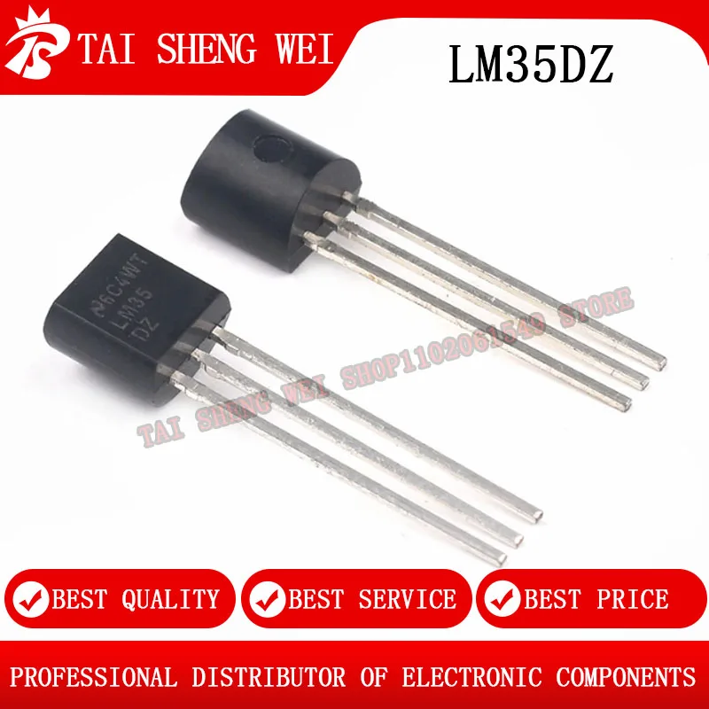 10pcs New original LM35DZ TO-92 LM35 TO92 LM35D Temperature sensor