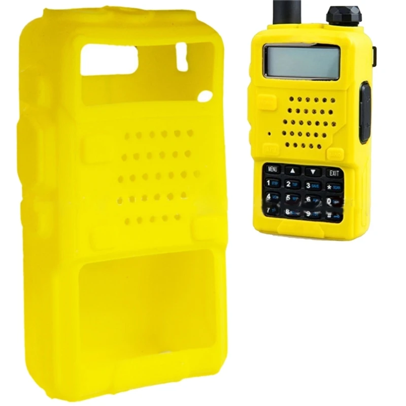 Cubierta de goma de silicona-funda de UV-5R de parachoques para Radio bidireccional UV-5RB UV-5REPlus BF-F8 + UV-985 accesorios