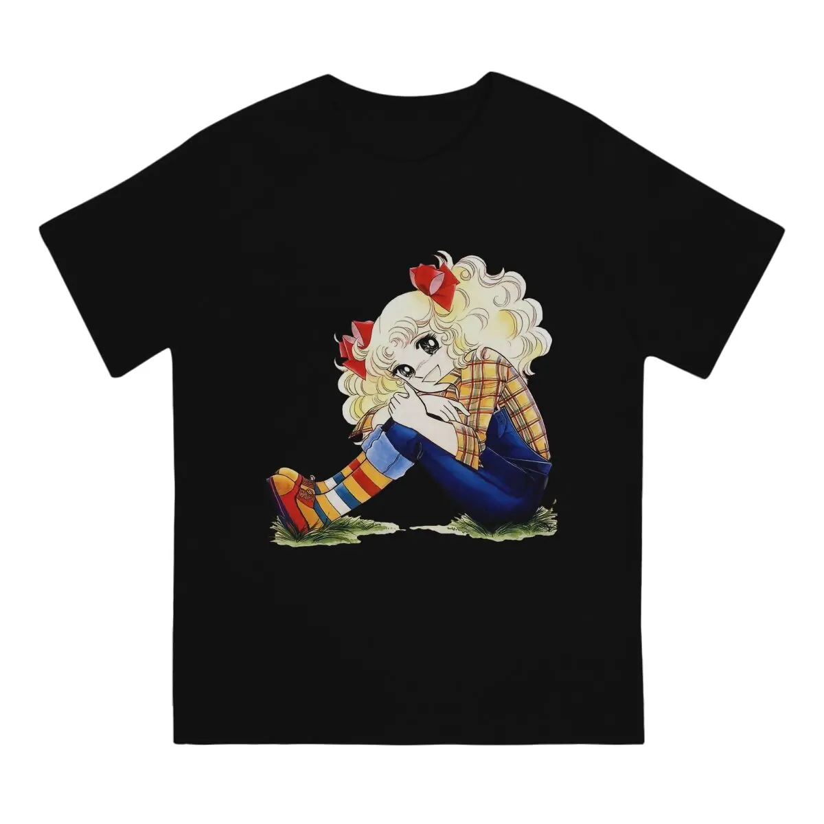 Sit Round Collar TShirt Candy Candy Anime Original Polyester T Shirt Men Tops New Design