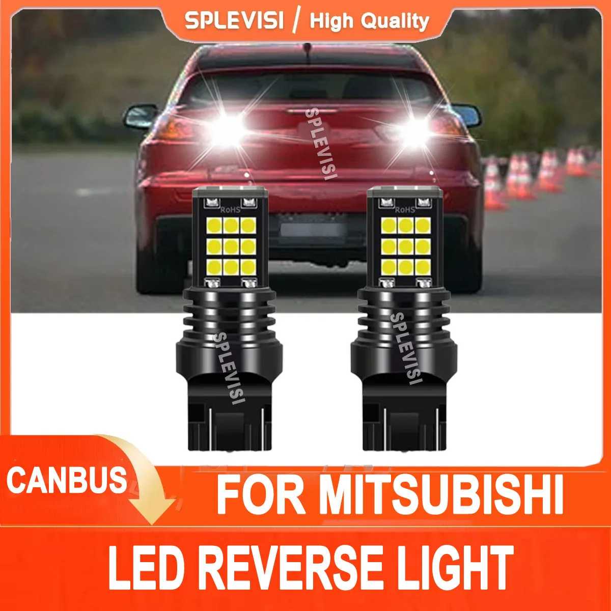 

2x 7440 7443 580 6000K White LED Back Up Reverse Lights Upgrade FIT For Mitsubishi Galant Grandis Lancer Outlander