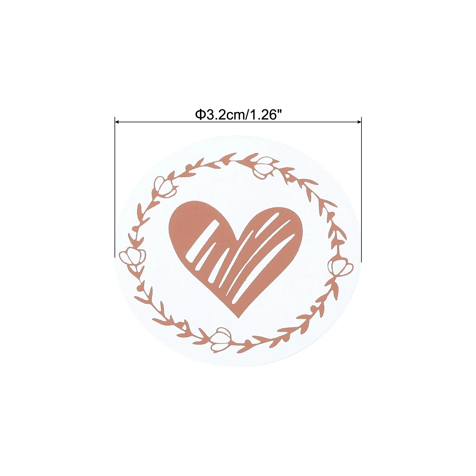 400-600Pcs Clear Envelope Sealing Stickers Love Heart Round Envelop Candy Bag Sealing Lables for Wedding Invitations Party Cards