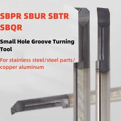 1PCS SBPR SBUR SBTR SBQR Small Hole Groove Turning CNC Lathe Hole Machining Carbide Bits Tungsten Steel  Boring Turning Tool