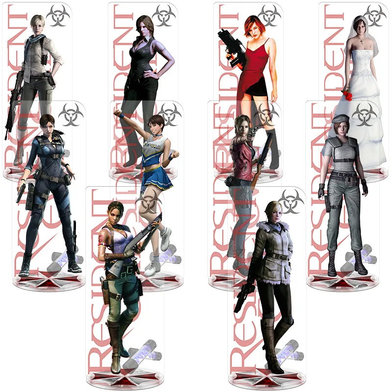 Hot Movie Evil Spirit Castle Style Acrylic Standing Plate Alice Carlos Oliveira Jill Valentine Kawaii Brithday Gift for Friend