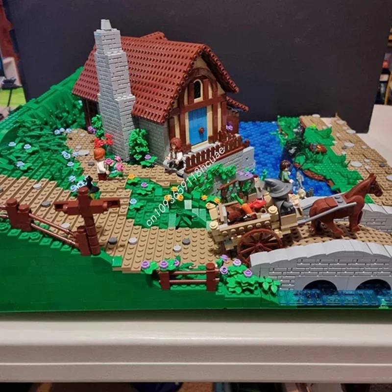 ตัวต่อ MOC โฮบิทัน ชุดที่ 4 จำนวน 4929 ชิ้น แบบจำลองสถาปัตยกรรม ของเล่น DIY ของขวัญคริสต์มาส ไอเดียสร้างสรรค์ ของเล่นตัวต่อ ของขวัญวันเกิดสำหรับเด็ก
