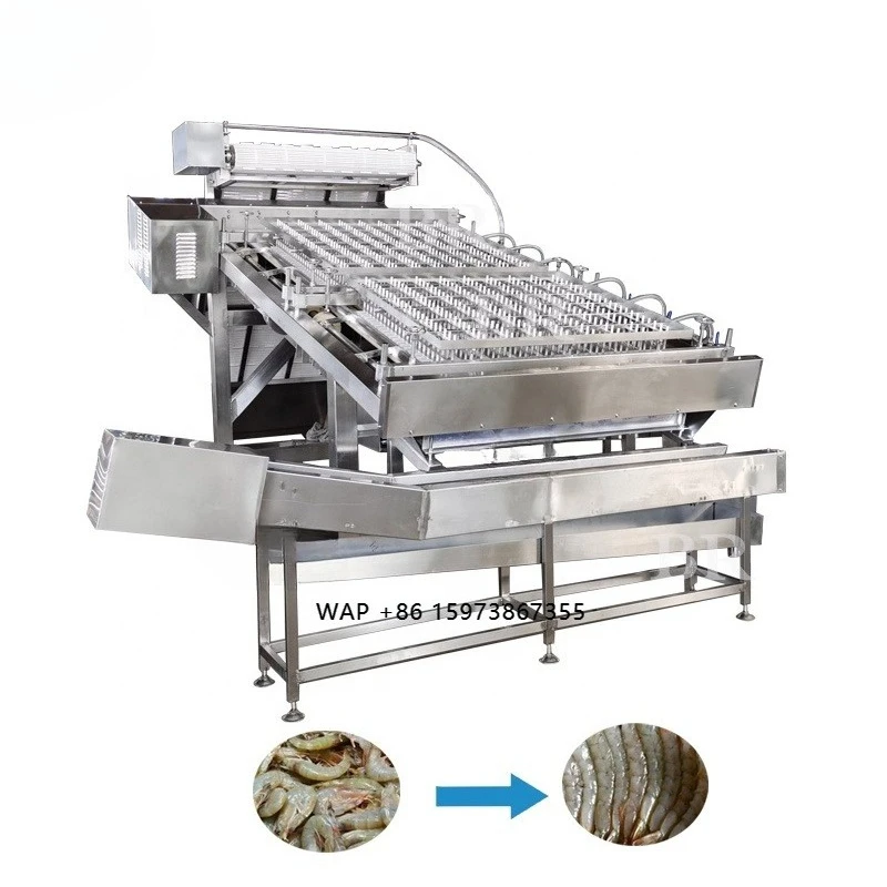 Large Capacity Shelling Machine  Peeling Device  Shell and Meat Separator, Peeling Device and Shrimp Head Removal Machine