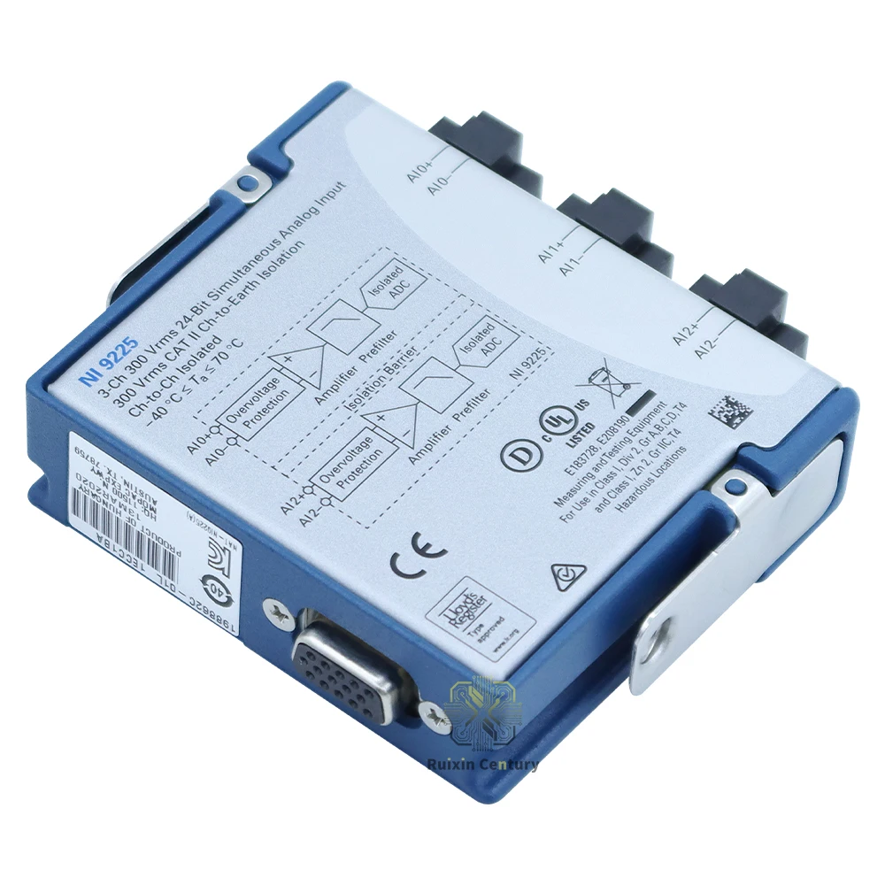 FOR NI-9225 300 Vrms 50 kS/s/ch 24-Bit Simultaneous 3-Channel C Series Voltage Input Board with 600Vrms Isolation Genuine