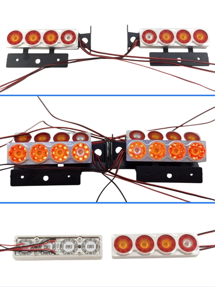 RC Speelgoed Truck Angel Eye Achterlichten LED Achterlicht Voor Tamiya Scania MAN Benz 1/14 RC Tractor Kipper Truck DIY Upgrade Onderdelen - afbeelding 2