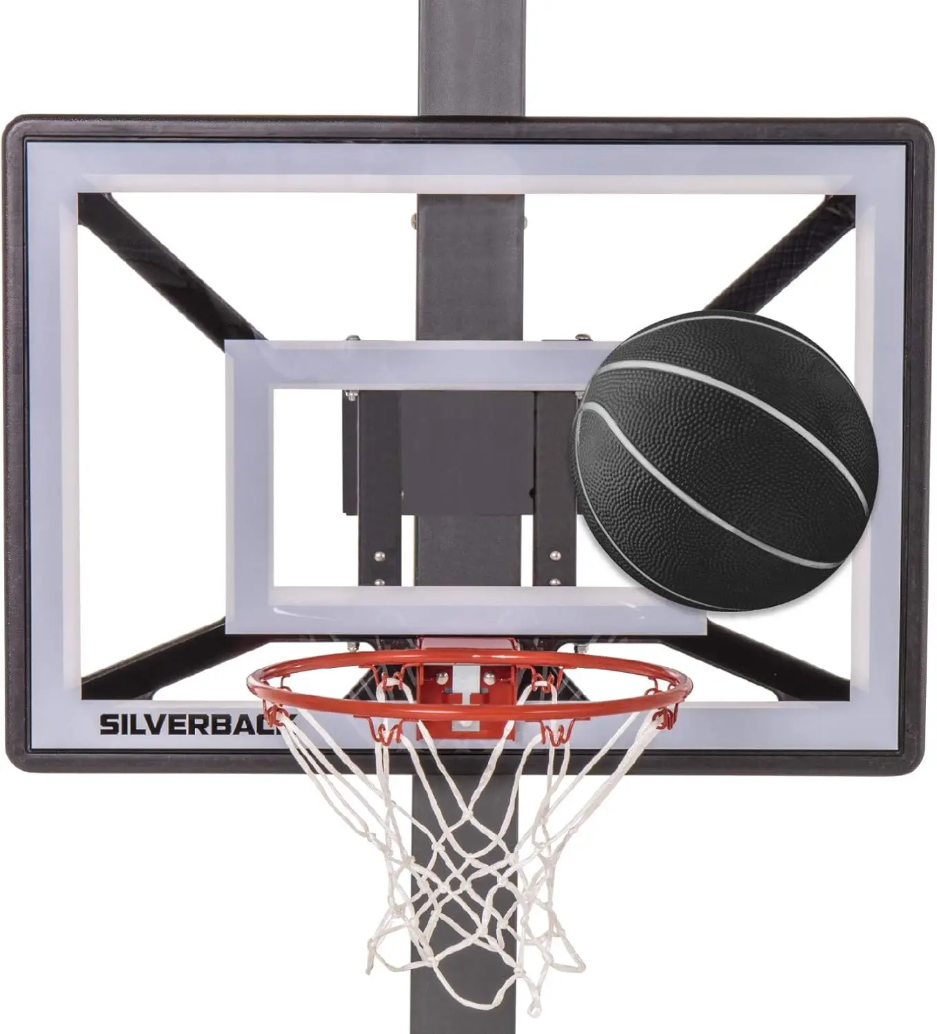 

33" Junior Basketball Hoop with Lock 'n Rock Mount for Round and Square Poles, Spring Rim, Complete Set