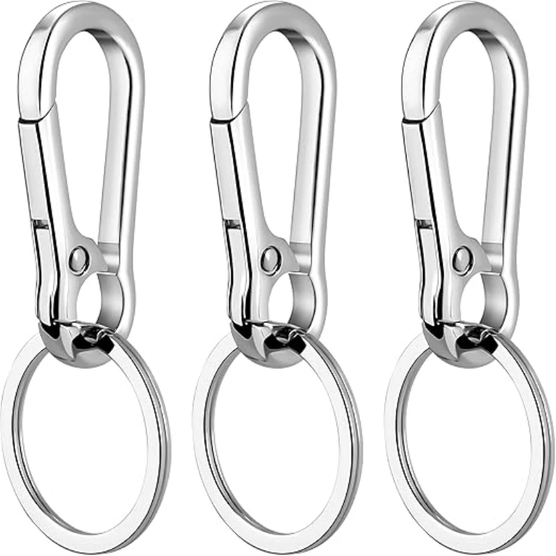 30 Pcs Keychain Clip Carabiner,Zinc Keychain with Key Carabiner to Keep Your Keys Right Where, Multipurpose Secure Keyring