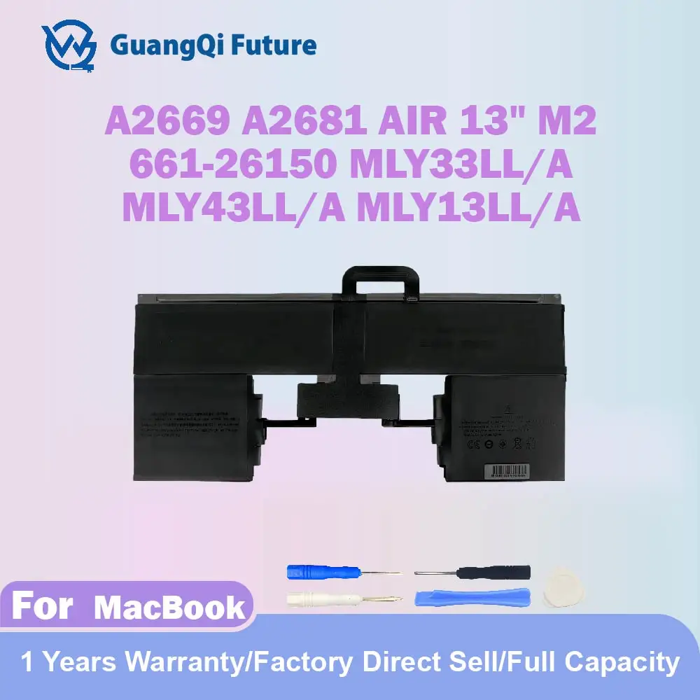 

A2669 Новый аккумулятор A2681, совместимый с MacBook AIR 13 дюймов M2 2022 A2681 661-26150 MLY33LL/A MLY43LL/A MLY13LL/A MLY23LL/A MLXX3LL