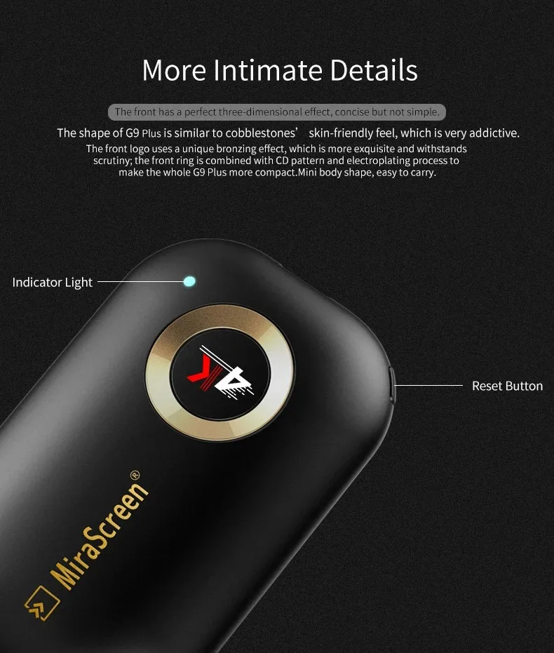 G9 Plus Wifi Wireless 4K UHD Display Dongle Adapter Mirror Screen Streaming Airplay Miracast DLNA for HDTV Monitor Projector