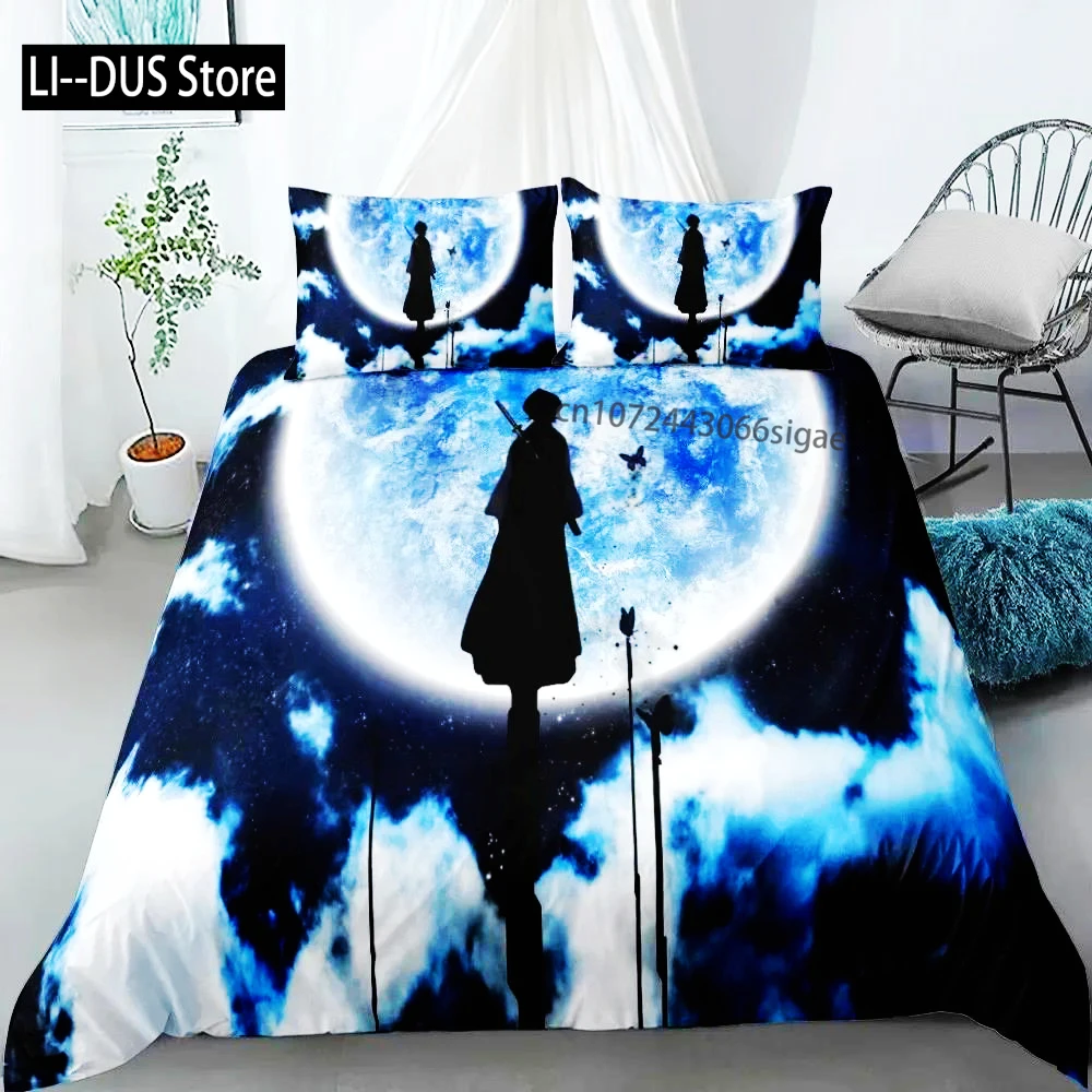 

2025 Anime Bleach Boys Bedding Set King Queen Double Full Twin Single Size Bed Linen Set Duvet Cover Bed Set Quilt Cover