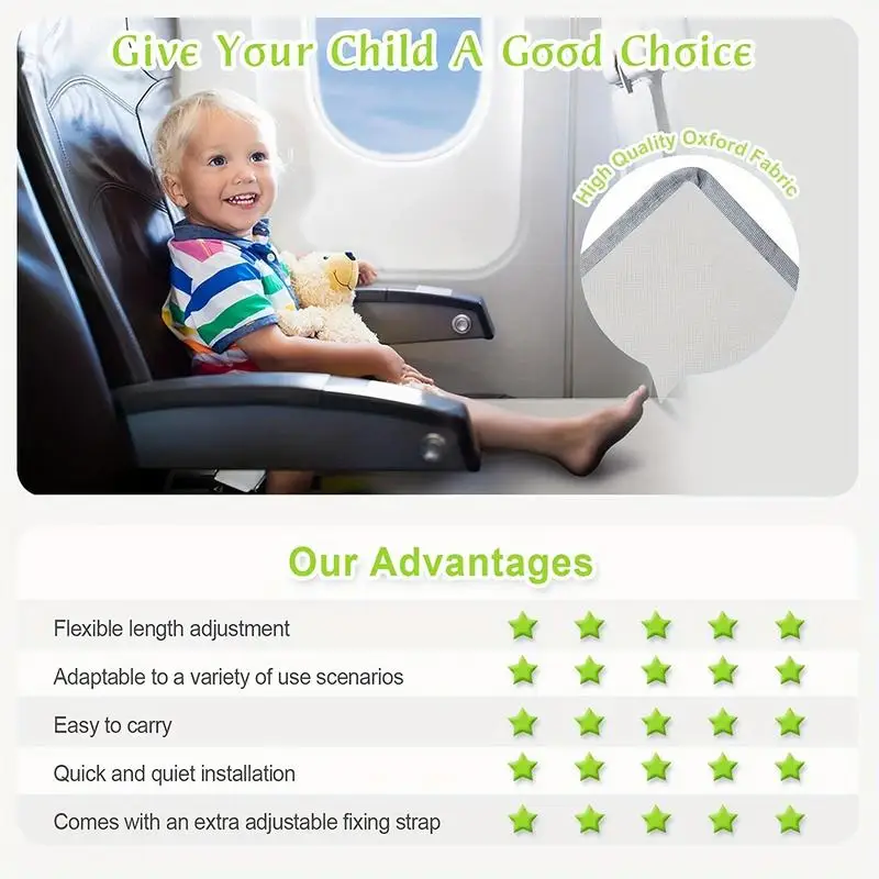 Kids Airplane Bed Airplane Footrest For Kids Aircraft Pedals Foldable Design Fits Exit Row Window Bulkhead Middle Seat