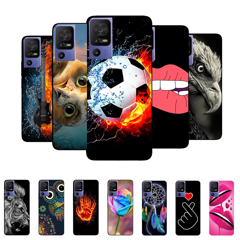 for TCL 40 SE Case Football Soft Silicone Back Cases for TCL 40 SE T610K T610P Phone Cover for TCL 40SE TCL40 SE etui Funda