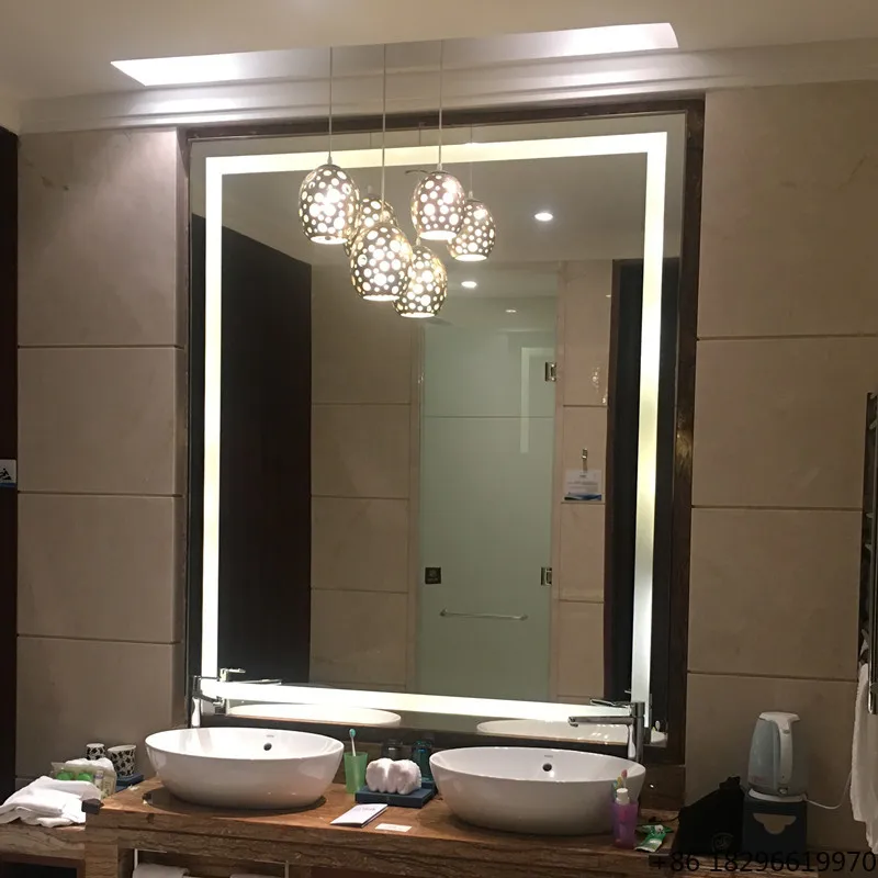

Black Brushed Stainless Steel Framed LED Bathroom Decor Vanity
